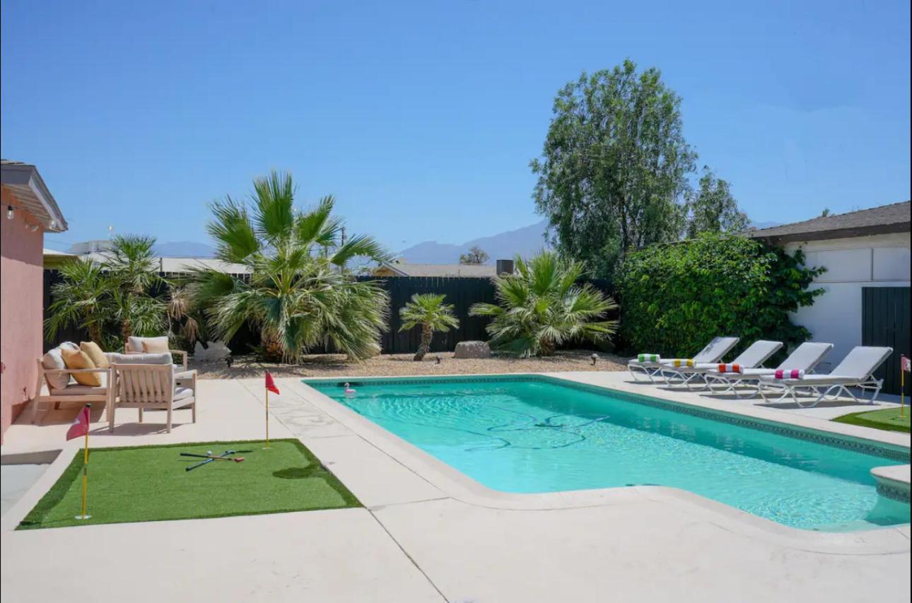 The Pink Cactus - Desert Retreat - Luxe Pool, Golf & Game Room Indio Eksteriør bilde